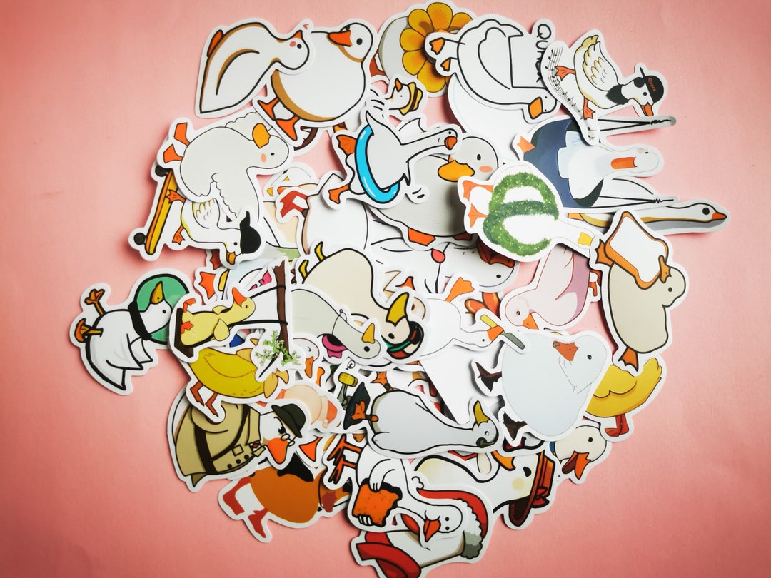 50 Cartoon Duck Stickers Quote Stickers Random Stickers Etsy
