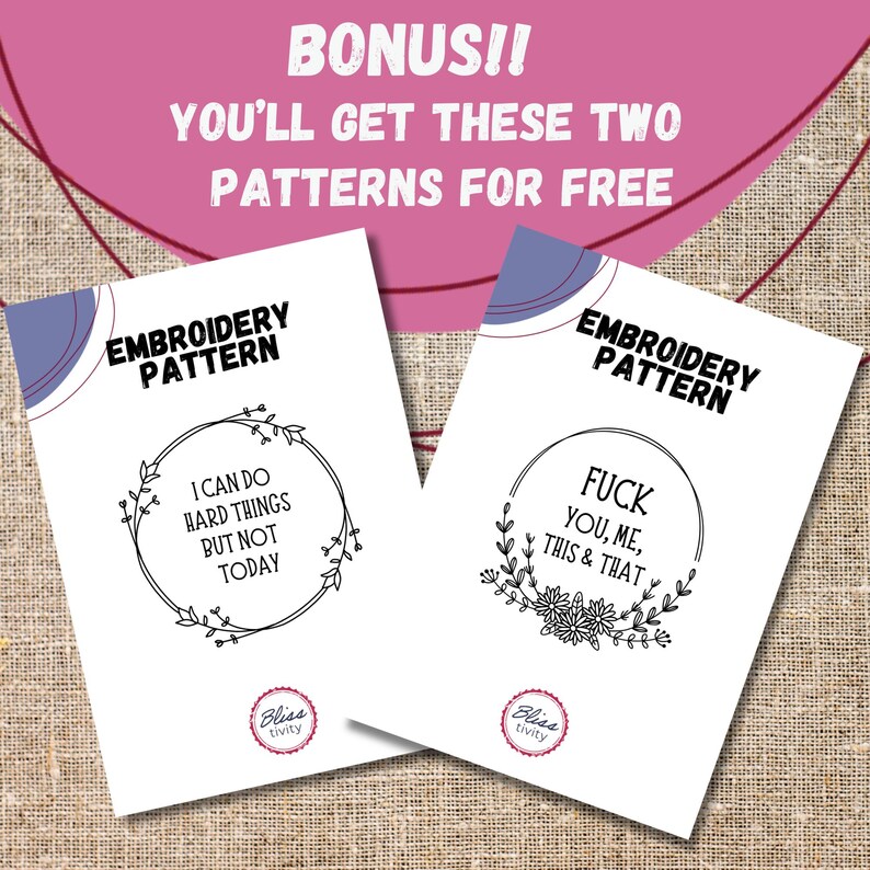 Funny Feminist Embroidery Pattern, Carry Yourself, Sarcastic Quote, Modern Hand Stitch (PDF Pattern) image 6