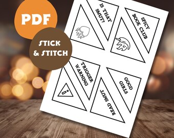 Smut Bookmark Embroidery Designs, Modern Stitch Pattern (PDF Pattern), Stitch And Stick