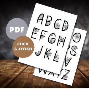 PDF Stickdatei Stick and Stitch Embroidery Designs Letter Embroidery Halloween Letters Modern Embroidery Beginner Embroidery