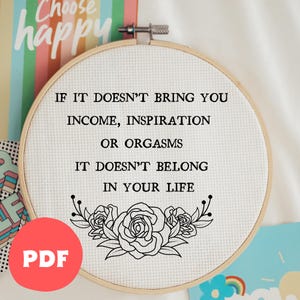 PDF Stickdatei, Wenn es dir kein Ergebnis bringt, Hoop Art, Handstickerei, moderne Stickerei, Stickerei für Anfänger
