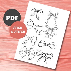 PDF Stickdatei, Stick und Stitch, Bogenstickerei, Kokettstickerei, Moderne Stickerei, Anfängerstickerei, Instant Download