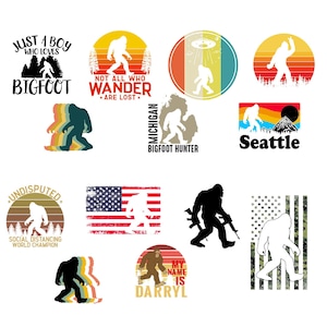 Big Foot Svg | Sasquatch Svg Bundle - 55 High-Quality Designs in Svg and PNG |  Digital Download