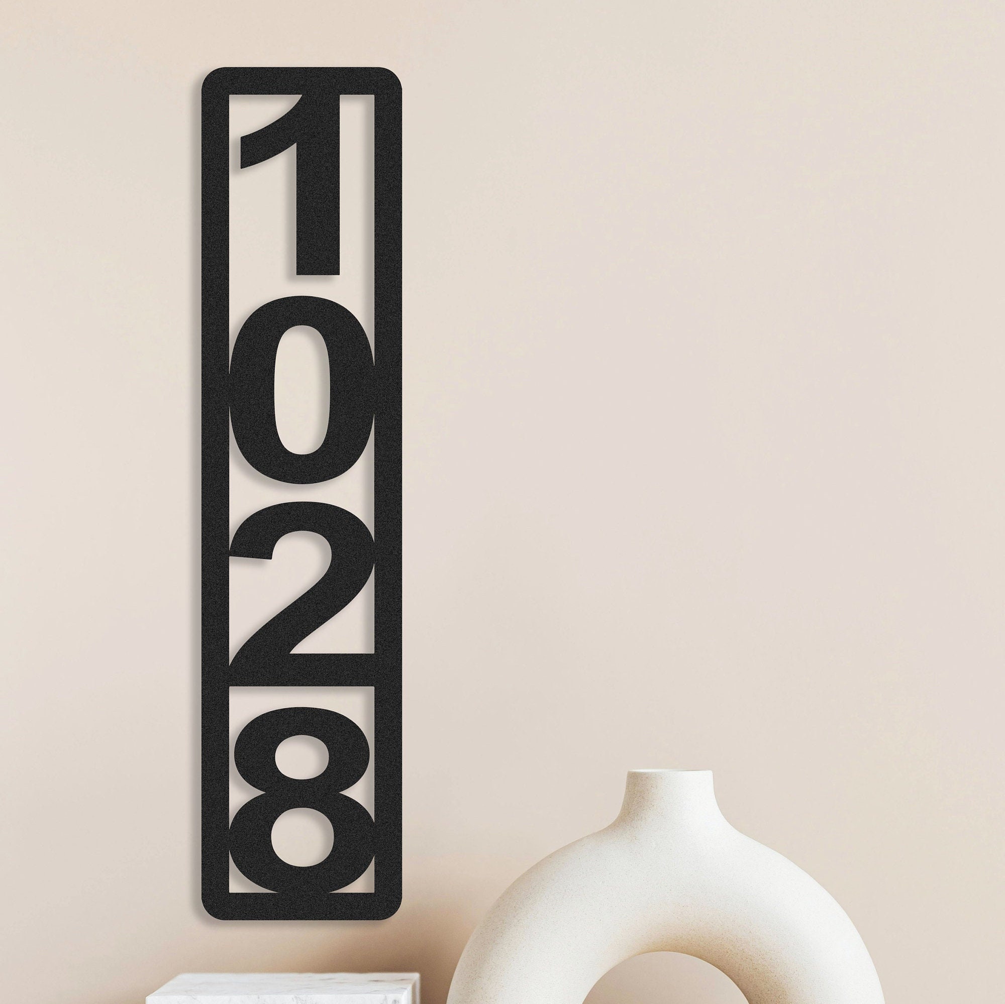 Custom Modern Deco House Number Sign, Personalized Number Door Signs ...