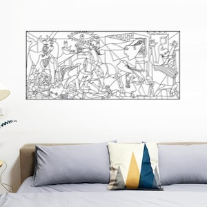Guernica Metal Wall Art, Guernica Pablo Picasso Wall Decor,Guernica Painting Home Decor,Modern Room Wall Art,Picasso Artwork,Art Lovers Gift