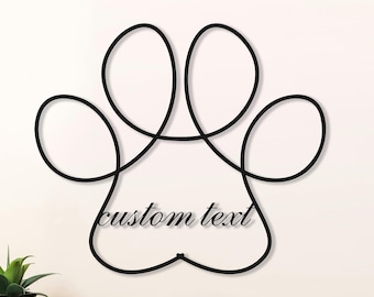 Personalized Metal Paw Print With Name,Custom Pet Memorial Sign,Gifts for Animal Lover,Pet Tribute,Pet Decor,Pet Sympathy Gifts ,Dog Mum Dad
