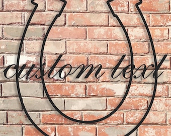 Custom Metal Horse Wall Art, Personalized Horseshoe with Name, Pony Memorial Sign, Gifts for Animal Lover,Good Luck Gifts,Housewarming Gifts