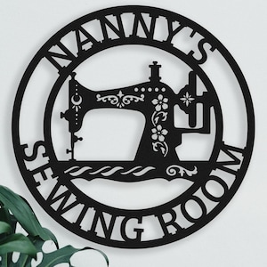 Personalized Engraved Flower Sewing Sign, Custom Quilting Sign For Sewing room Decor, Gifts for Tailors, Sewing Machine Sign,Craft Room Sign