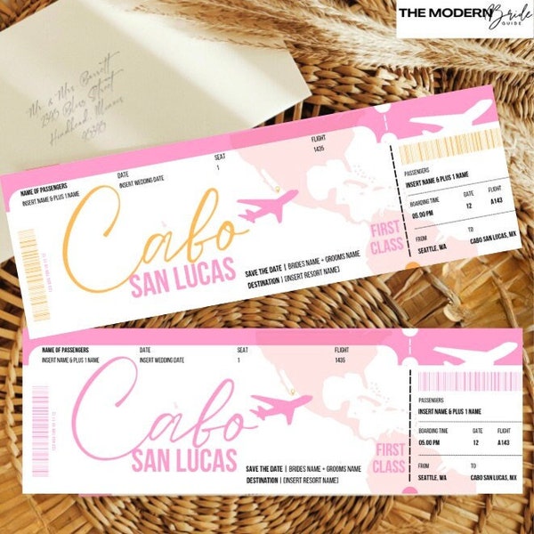 Destination Wedding Save the Dates,Destination Wedding Invitation, Boarding Pass Invite, Boarding Pass Save the Dates,Travel Theme,Digital