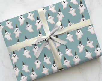 Carta da regalo per compleanno di ottobre, carta da regalo per compleanno e Halloween, carta da regalo con fantasmi retrò