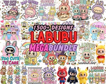 1500+ Labubu Mega Bundle | Kawaii Cute Bunny Clipart | Cartoon Character SVG | Cute Labubu Vector | Cricut Cut Files | Digital Download