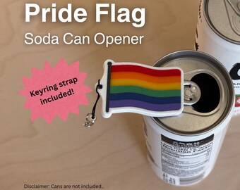 Pride Flag | Soda Can Opener with Keychain Strap