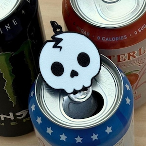 Cute Skull | Soda Can Opener with Keychain Strap - Accessibility Mobility Fall Gift for arthritis, nails, fingers