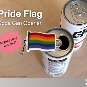 Pride Flag | Soda Can Opener with Keychain Strap