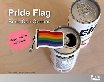 Pride Flag | Soda Can Opener with Keychain Strap