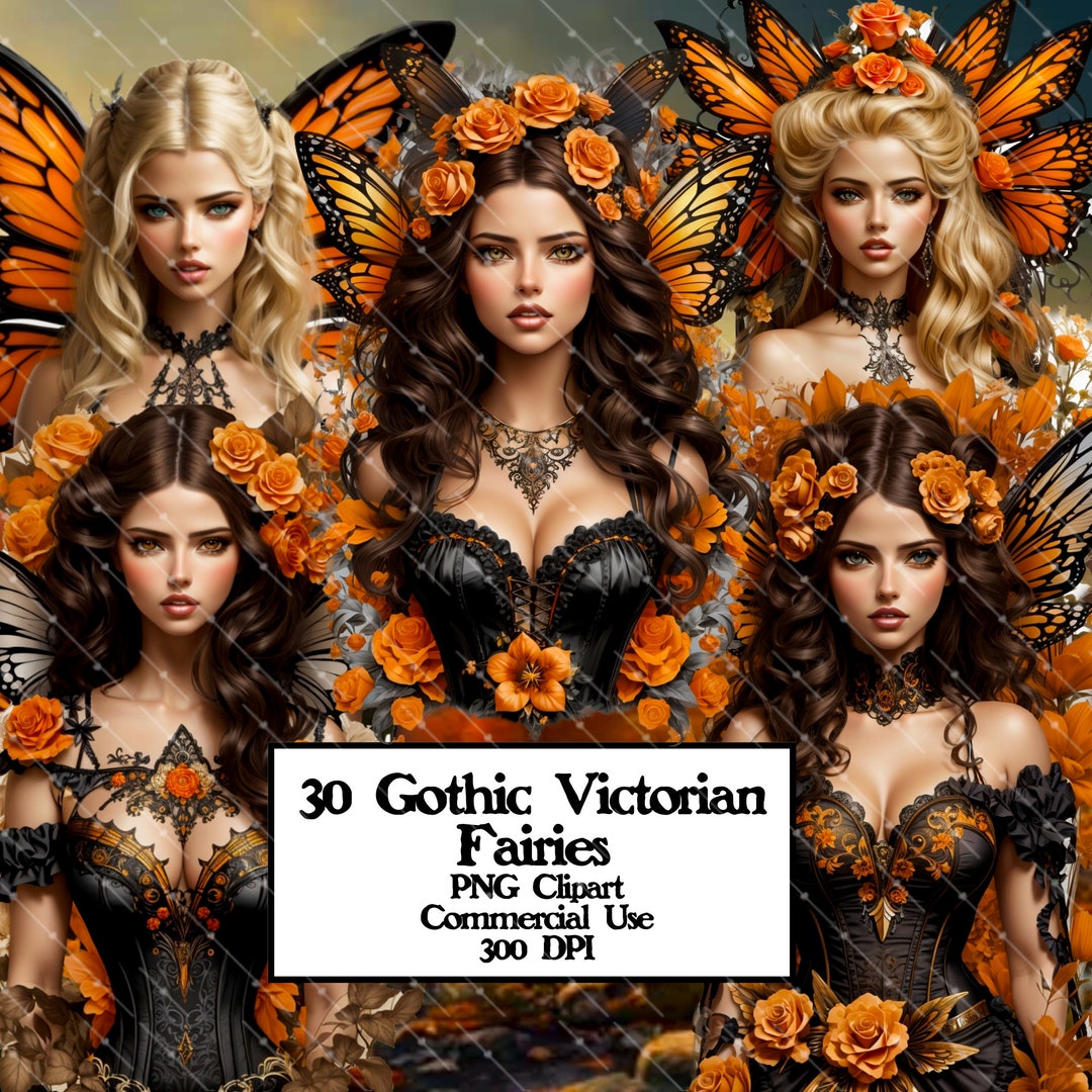 Gothic Victorian Fairy Clip Art Fantasy Clip Art Fairy Art Etsy