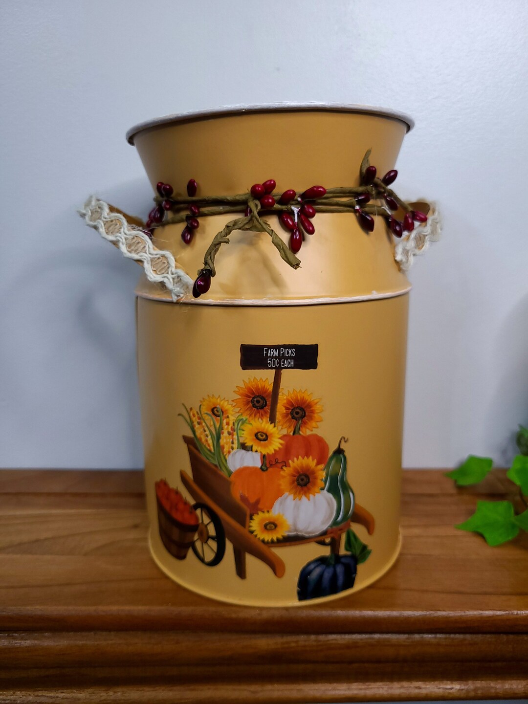 Milk Can Fall Decor by Lbeezedesigns Etsy