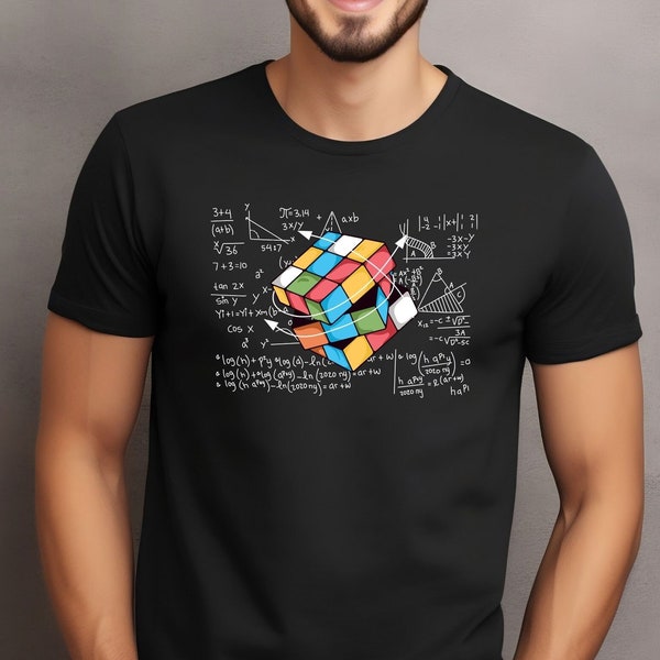 Colorful Rubiks Cube T-Shirt, Rubiks Cube Shirt, Rubik's Cube Tee Gift, Rubiks Lover T-Shirt, Rubik Cube Solution Formula Shirt