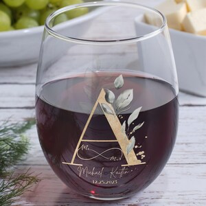 Monogram Magic: Sip in Style with Personalized 11.75oz stemless Wine Glasses!