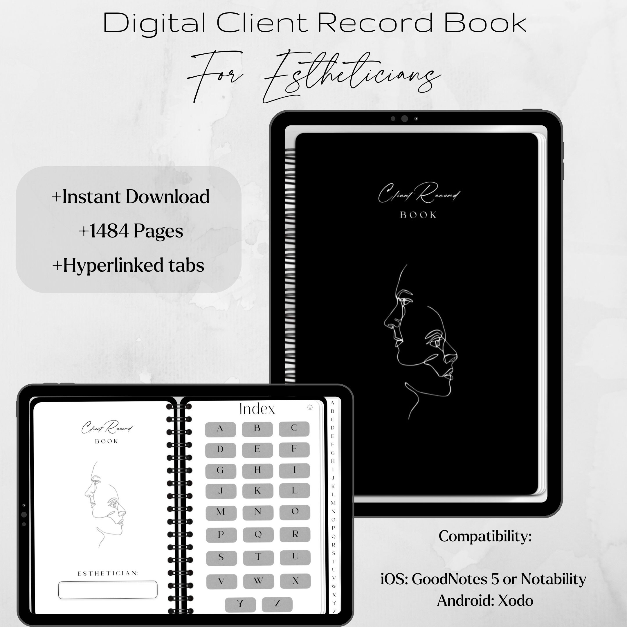 Digital Client Record Book for Estheticians - Etsy