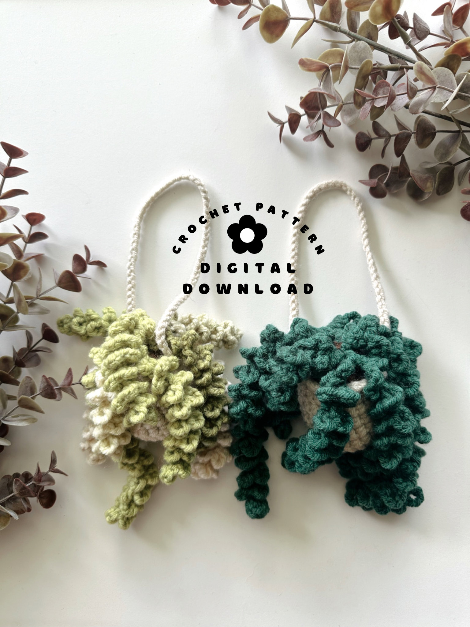 38 Hanging Plant Crochet Patterns to Brighten Your Home and Car Decor 32 Crochet Hanging Burro's Tail Plant Pattern: Succulent
