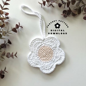 Gehaakte tashanger grote bloem | Haakpatroon | Bloembedels | PDF-patroon | Tashangers | Tasaccessoires