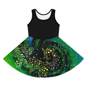 Spiral Galaxy Girls&#39; Sleeveless Sundress (AOP)
