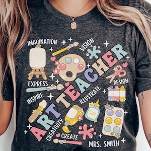 Regalo para profesor de arte, camiseta personalizada para profesor de arte, regalo para profesor de arte, camiseta para profesor de arte, camiseta de arte, camiseta de artista, camiseta para amante del arte, camiseta de arte