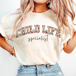 Chemise spécialiste de la vie de l&#39;enfant,T-shirt à fleurs spécialiste de la vie de l&#39;enfant,Cadeau pour spécialiste de la vie de l&#39;enfant,Cadeau spécialiste de la vie de l&#39;enfant,Spécialiste de la vie de l&#39;enfant