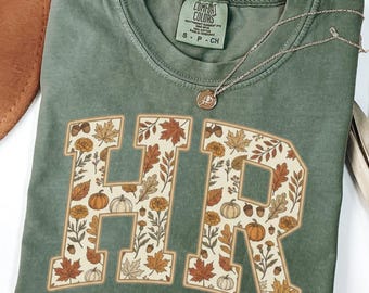 Camiseta floral de otoño para RRHH, Camiseta de Recursos Humanos, Camiseta floral de Recursos Humanos, Regalo para Recursos Humanos, Regalo de RRHH, Camiseta de RRHH, Camiseta de Recursos Humanos