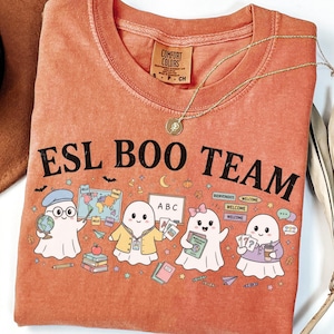 Halloween ESL-lärarskjorta, ESL-lärar-Halloweenskjorta, Halloween-skjorta för engelsklärare som andraspråk, ESL-lärarskjorta