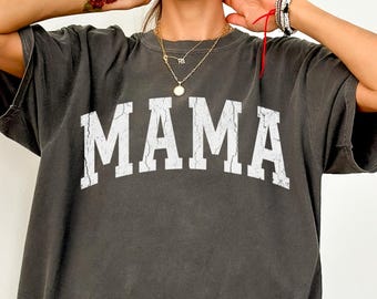 Chemise maman collégiale en détresse, chemise maman vintage, chemise maman, jolie chemise pour maman, cadeau mignon pour maman, cadeau pour maman, cadeau de fête des mères
