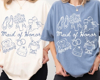 Comfort Colors® Maid of Honor Shirt, Maid of Honor Shirt, Maid of Honor Gift, Maid of Honor Tee, Bridal Gifts,Wedding Gift,Maid of Honor Tee