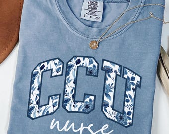 Coronary Care Unit Nurse Shirt, Floral Coronary Care Unit Nurse Shirt, Gift for Coronary Care Unit Nurse, Coronary Care Unit Gift, CCU Shirt