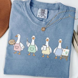 Camiseta de ganso para profesor de arte, camiseta de profesor de arte, camiseta divertida para profesor de arte, camiseta para profesor de arte, regalo para profesor de arte, camiseta de arte, camiseta de arte divertida
