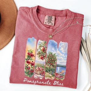 Pomegranates, Aesthetic Fruit Shirt, Fruit Shirt, Vintage Graphic Shirt, Foodie Gift, Pomegranate Shirt, Pomegranates Tshirt,Plant Lover Tee