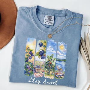 Blueberries, Aesthetic Fruit Shirt, Fruit Shirt, Vintage Graphic Shirt, Foodie Gift, Blueberry Shirt,Blueberry Tshirt,Foodie,Plant Lover Tee