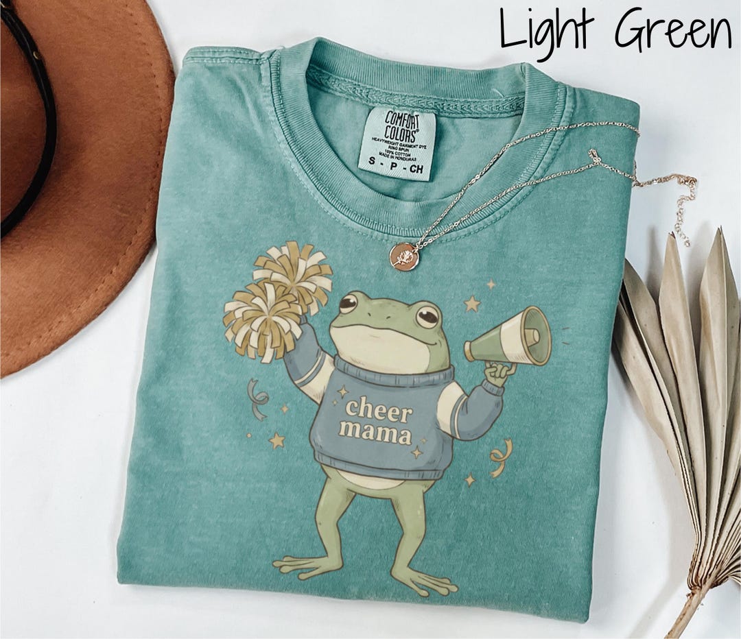 Funny Cheer Mama Frog Comfort Colors Shirt, Funny Frog Cheer Mama Shirt ...
