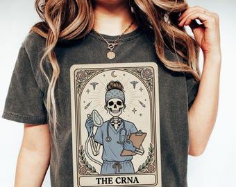 Tarot Card CRNA Shirt, CRNA Shirt, Skeleton CRNA Shirt, Certified Registered Nurse Anesthetist Shirt, Vintage Nurse Anesthetist Shirt