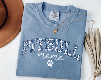 Floral Pitbull Shirt, Pitbull Shirt, Pitbull Mama Shirt, Dog Mama TShirt, Dog Owner Gift,Pittie Mothers Day Present,Wildflower Fur Mama Gift