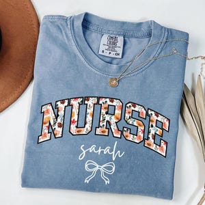 Comfort Colors® Custom Nurse Shirt, Custom Nurse Shirt, Personalized Nurse Shirt, Nurse Shirt, Nurse T Shirt, Gift for Nurse, Nurse Gift