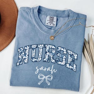 Comfort Colors® Custom Nurse Shirt, Custom Nurse Shirt, Personalized Nurse Shirt, Nurse Shirt, Nurse T Shirt, Gift for Nurse, Nurse Gift