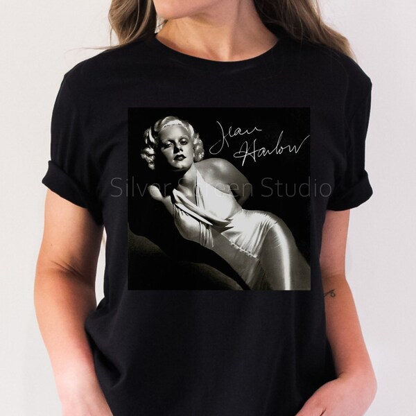 JEAN HARLOW T shirt Tshirt T-shirt Old Hollywood Tee Vintage Aesthetic Shirt