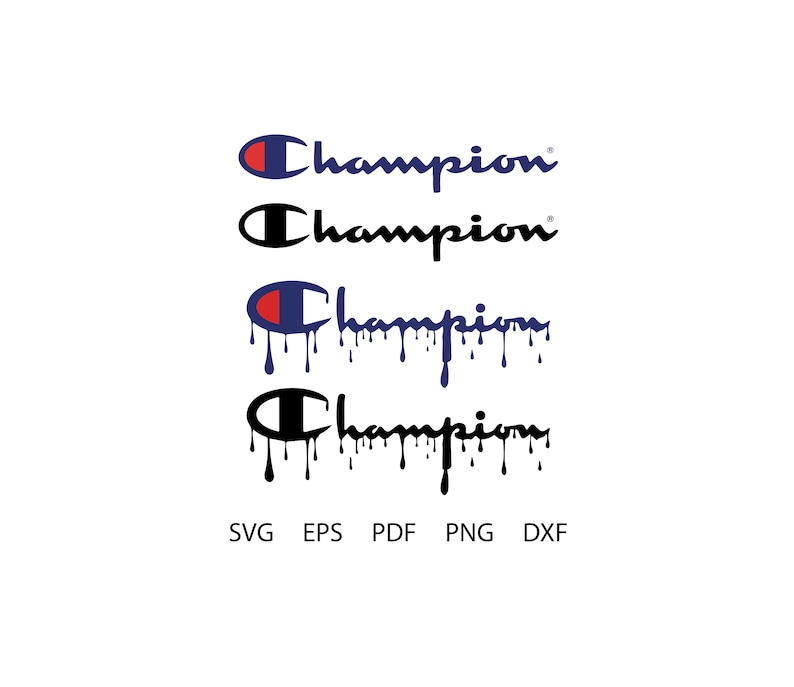 Champion SVG Logo Image Eps, Pdf, Png, Dxf - Etsy