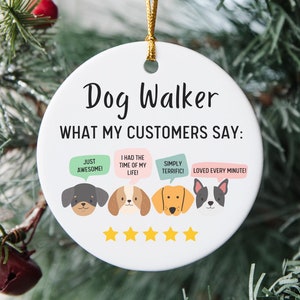 Dog Walker Ornament, Dog Walker Gift, Appreciation Gift For Dog Walkers, Dog Walking Christmas Ornament, Dog Walker Decor, New Job Gift