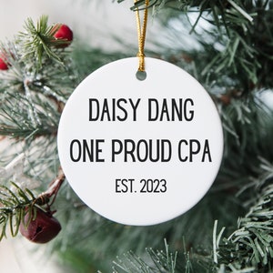 Personalized CPA Ornament, Accountant Ornament, Customized CPA Gift, New cpa Ornament, cpa Graduate, Coworker Ornament, Tax Season Gift