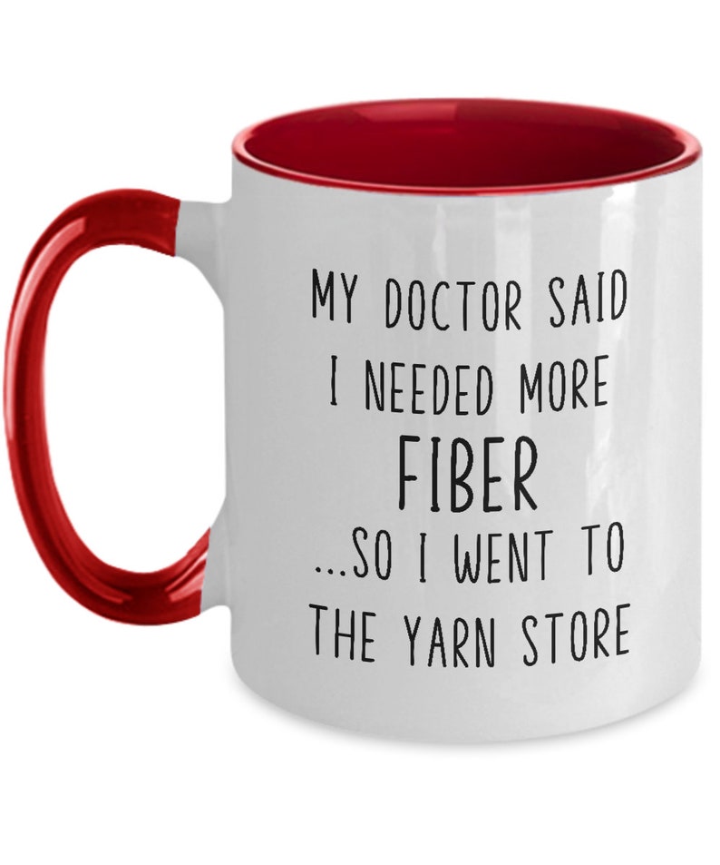 Funny Knitting Mug, Knitter Gift, Crocheter Gift, Yarn Addict Coffee Cup, Yarn Lover Gift, Yarn Lover Mug, Crochet Lover Gift Ideas Red