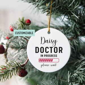 Personalized Future Doctor Ornament, Custom Name Medical Student Gift, Doctor In Progress Decor, Med School Student Gift From Friends