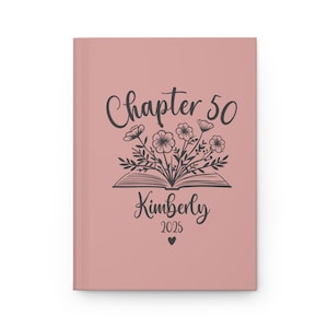 Cadeau du 50e anniversaire, journal personnalisé à couverture rigide, journal de rêve personnalisé pour les 50 ans, carnet de notes A5 souvenir de gratitude, cadeau personnalisé pour amoureux des livres