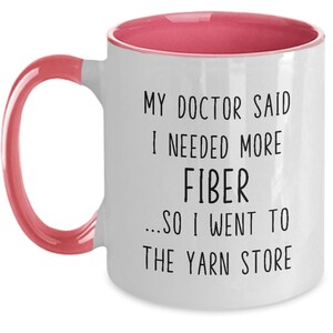 Funny Knitting Mug, Knitter Gift, Crocheter Gift, Yarn Addict Coffee Cup, Yarn Lover Gift, Yarn Lover Mug, Crochet Lover Gift Ideas Pink